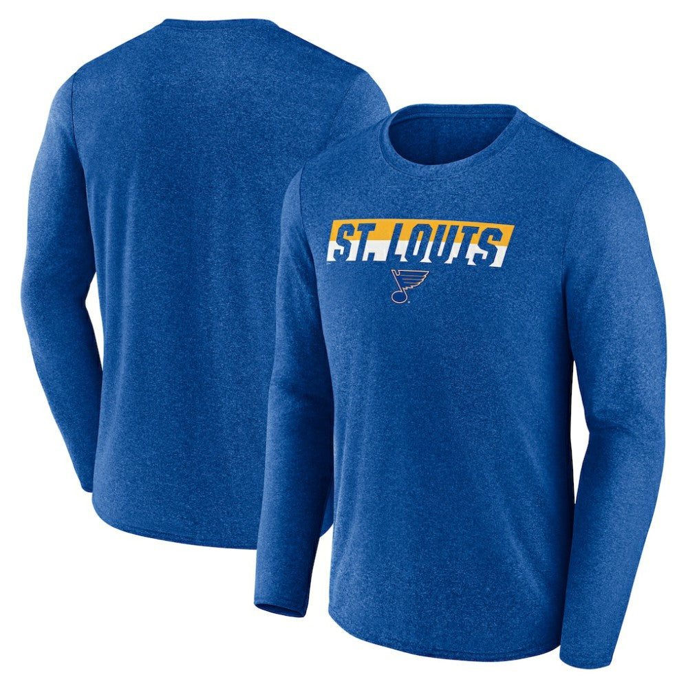 St. Louis Blues - Fanatics Transition Long Sleeve T-Shirt Heather Blue