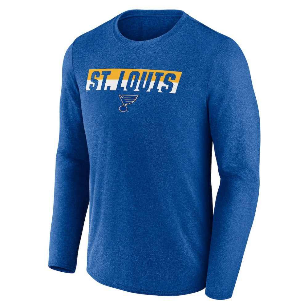 St. Louis Blues - Fanatics Transition Long Sleeve T-Shirt Heather Blue