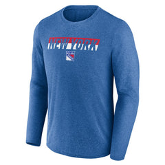 New York Rangers Fanatics Transition Long Sleeve T-Shirt Heather Blue