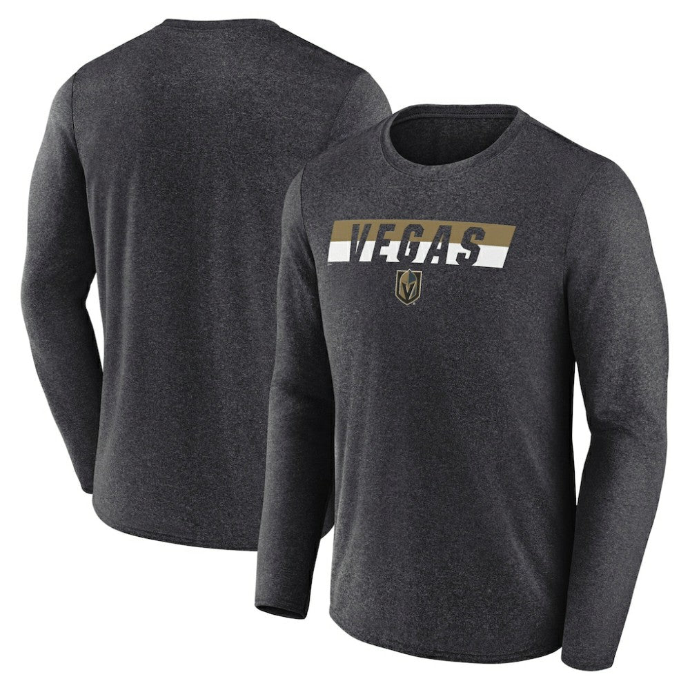 Vegas Golden Knights Fanatics Transition Long Sleeve T-Shirt Heather Charcoal