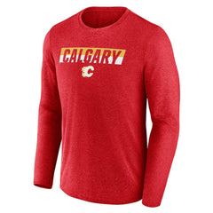 Calgary Flames - Fanatics Transition Long Sleeve T-Shirt Heather Red
