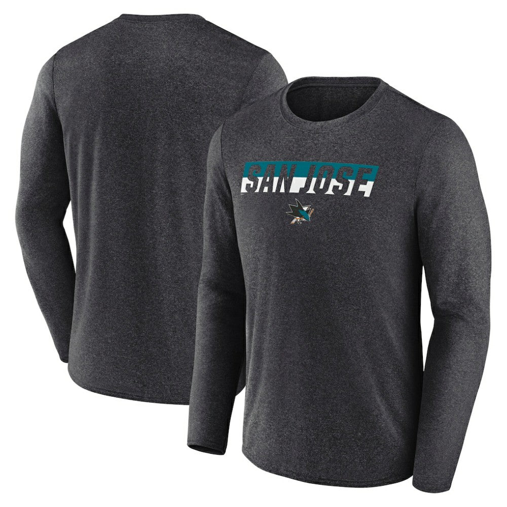 San Jose Sharks - Fanatics Transition Long Sleeve T-Shirt Heather Charcoal