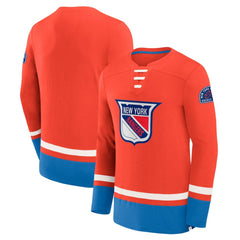 New York Rangers Fanatics Vintage High Point Long Sleeve T-Shirt Blue