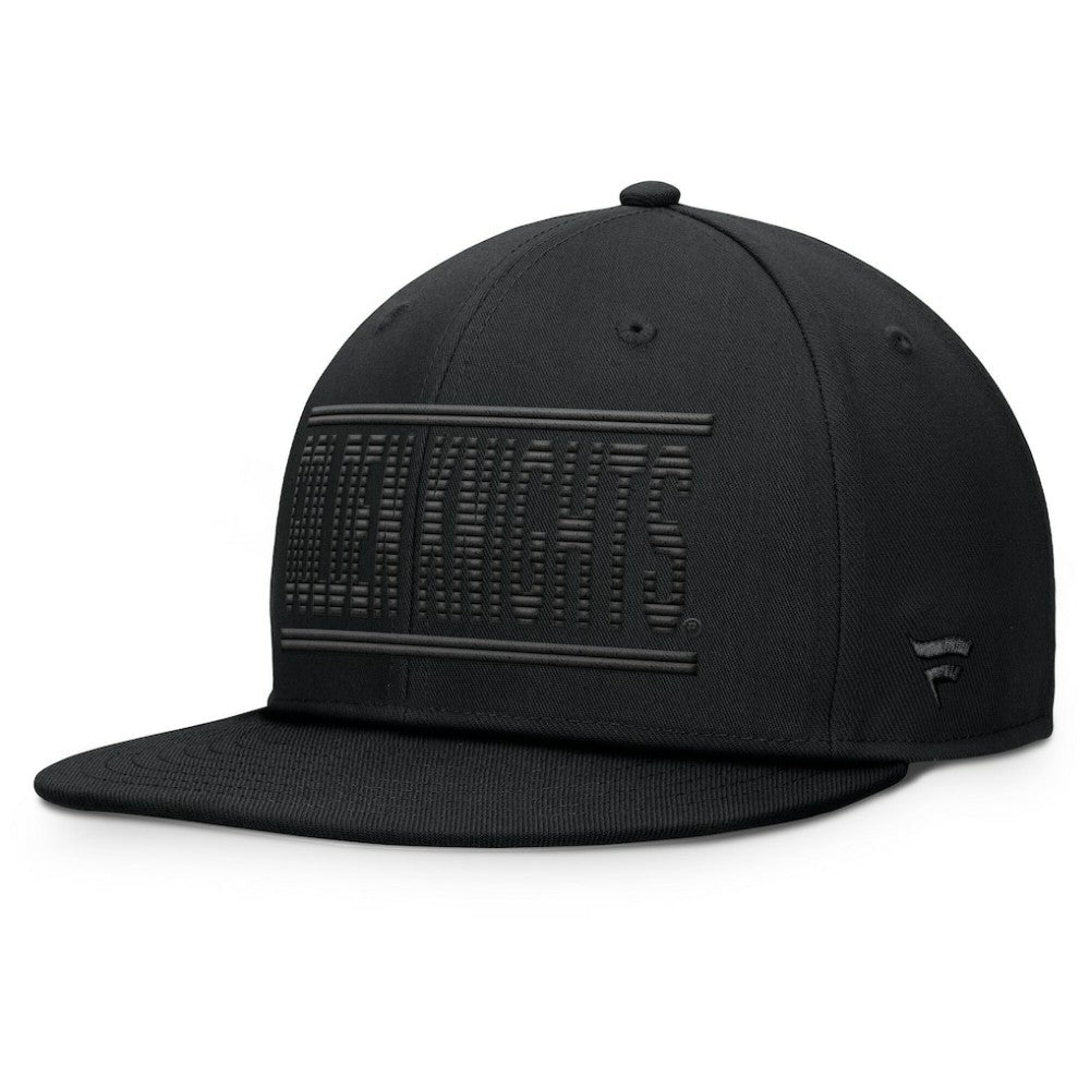 Vegas Golden Knights Fanatics Heritage Ice Time Wordmark Fitted Hat Black