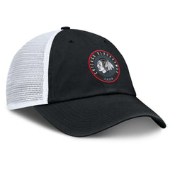 Chicago Blackhawks Fanatics Averie Trucker Adjustable Hat Black/White