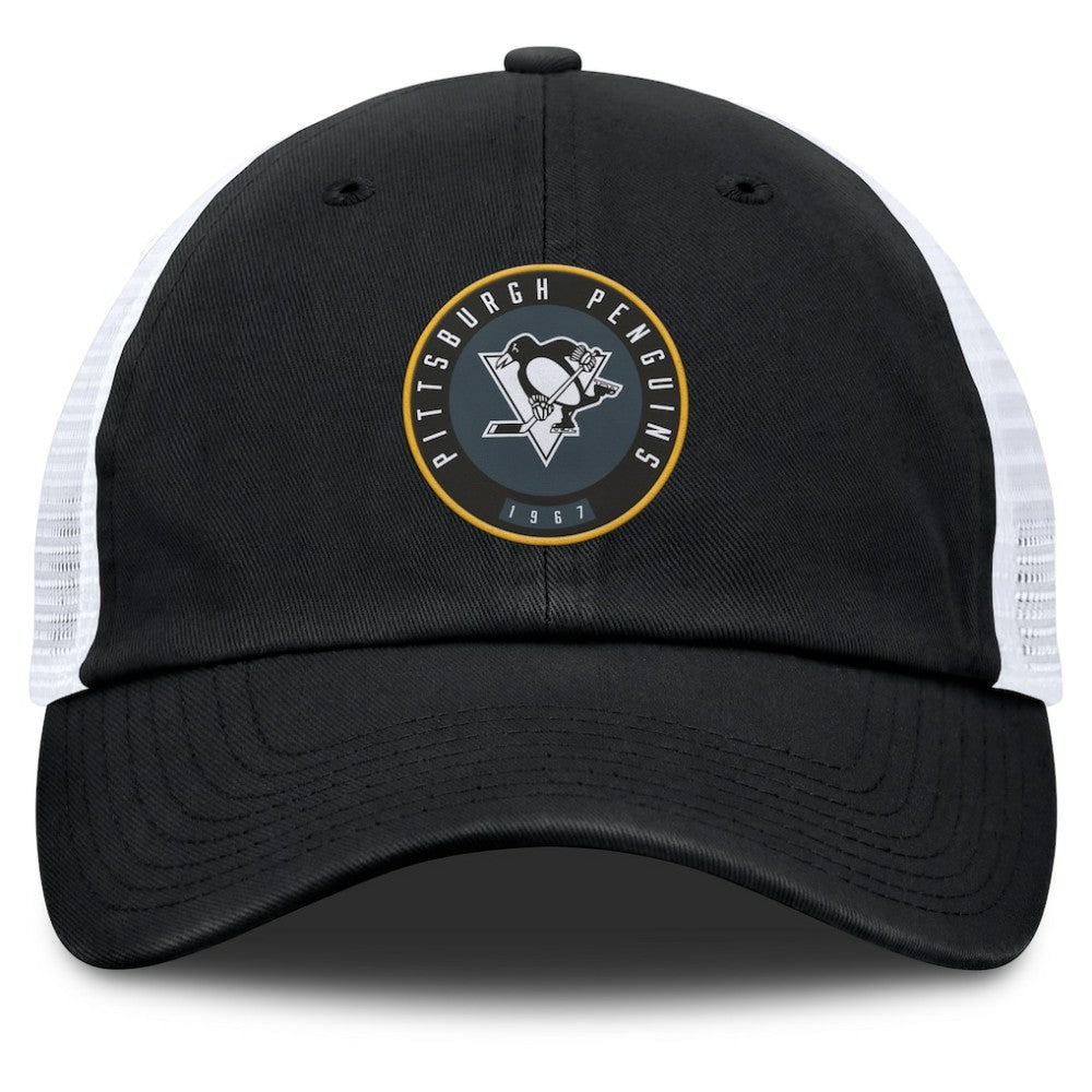 Pittsburgh Penguins Fanatics Averie Trucker Adjustable Hat Black/White