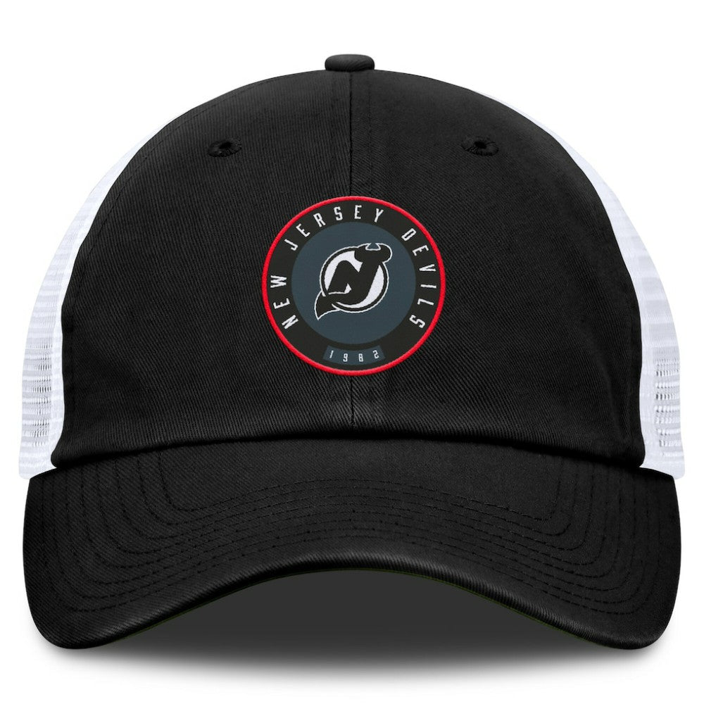 New Jersey Devils - Fanatics Averie Trucker Adjustable Hat Black/White