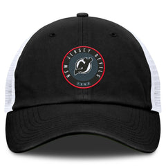 New Jersey Devils - Fanatics Averie Trucker Adjustable Hat Black/White