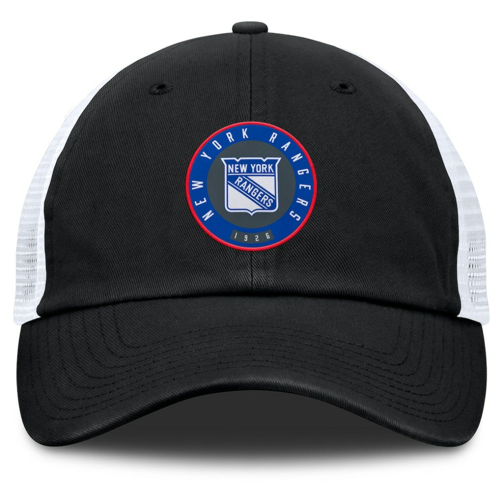 New York Rangers Fanatics Averie Trucker Adjustable Hat Black/Gray