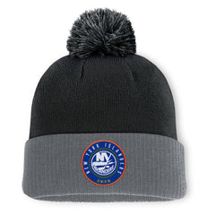 New York Islanders - Fanatics Aspyn Cuffed Knit Hat with Pom Black