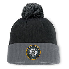 Boston Bruins Fanatics Aspyn Cuffed Knit Hat with Pom Black