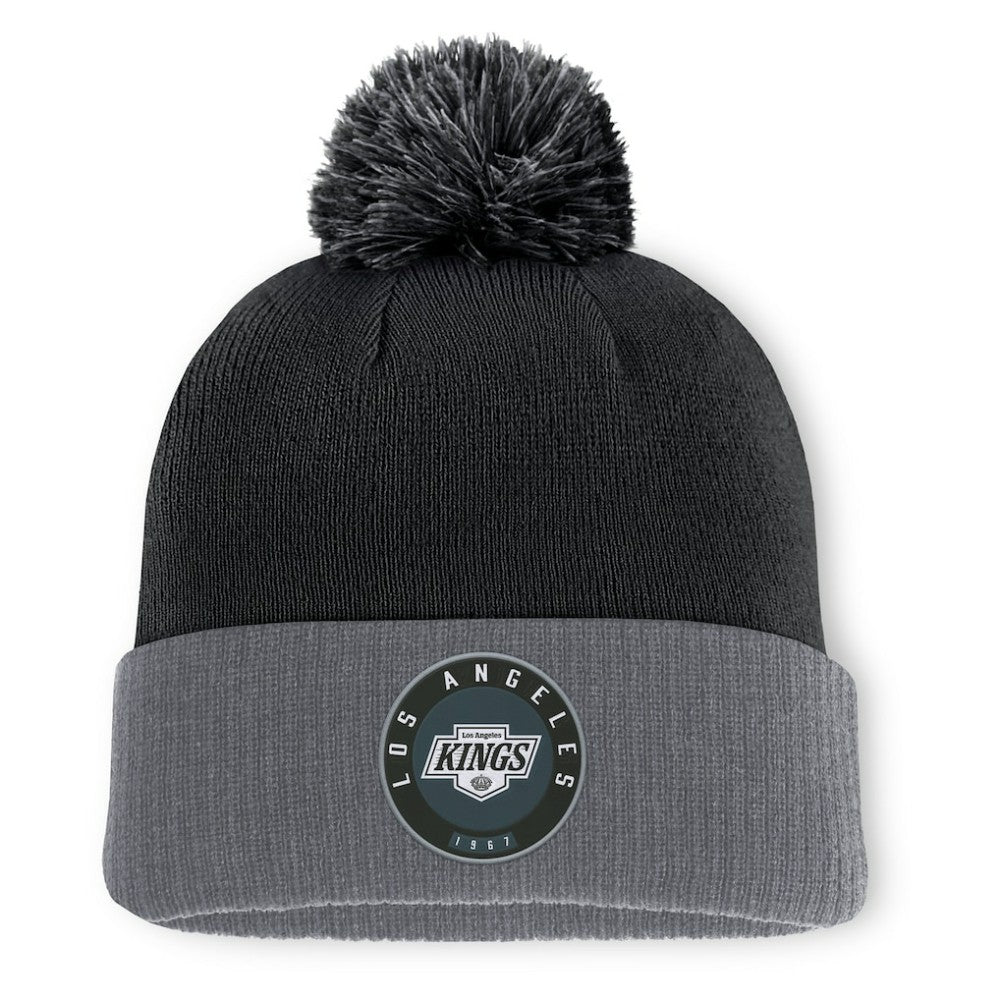 Los Angeles Kings - Fanatics Aspyn Cuffed Knit Hat with Pom Black