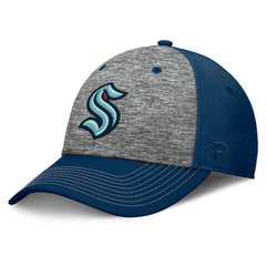 Seattle Kraken Fanatics Fundamental Top Shelf 2-Tone Flex Hat Gray/Navy