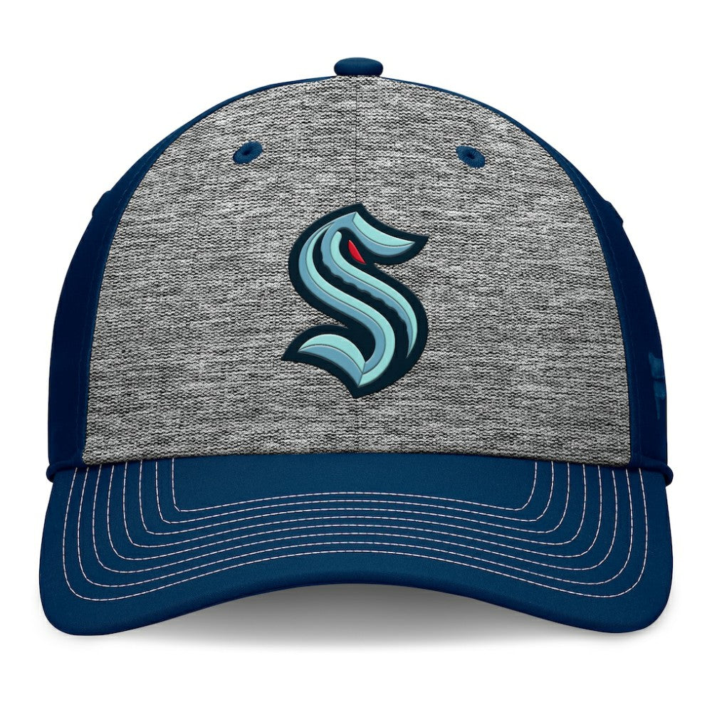 Seattle Kraken Fanatics Fundamental Top Shelf 2-Tone Flex Hat Gray/Navy
