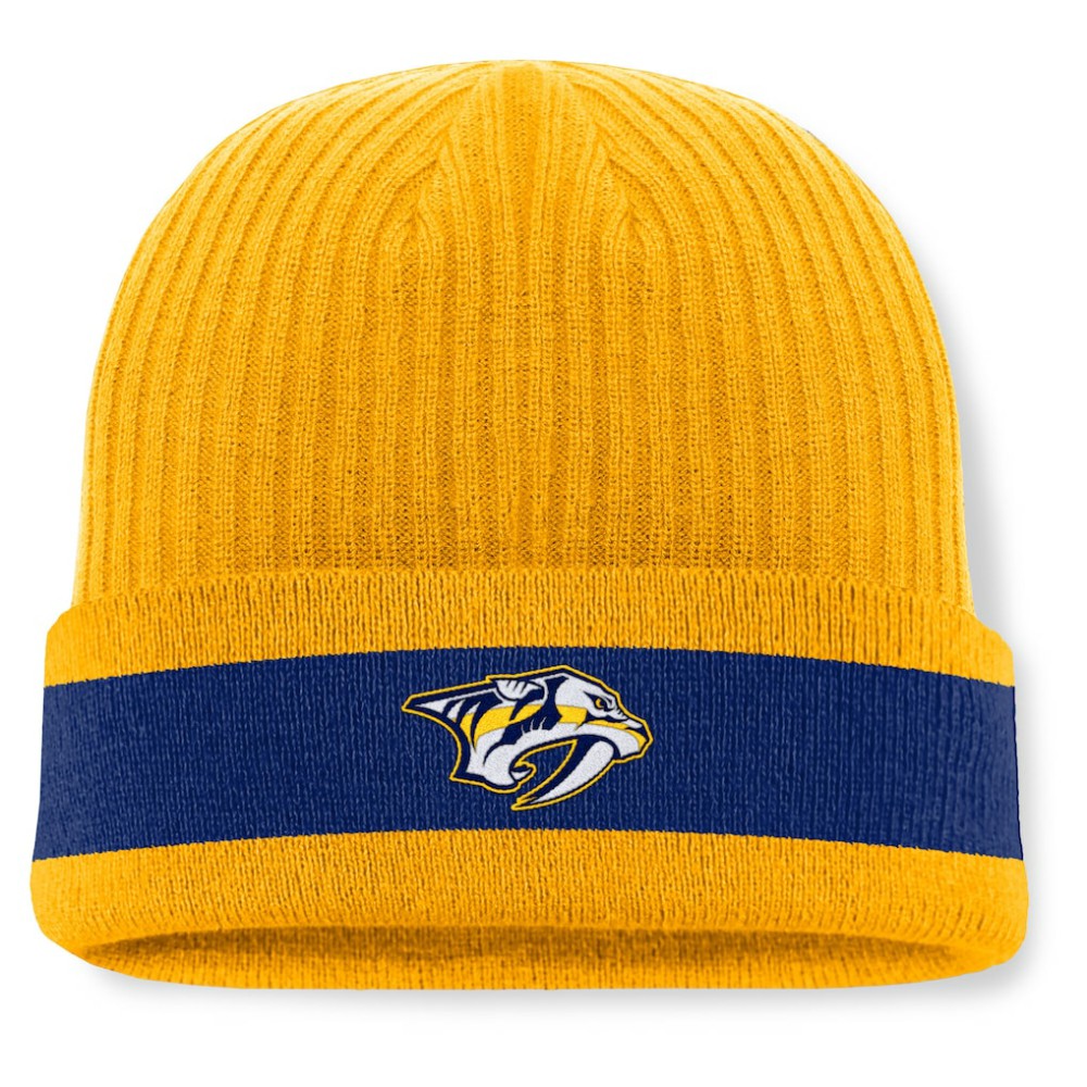 Nashville Predators - Fanatics Blueliner Cuffed Knit Hat Gold