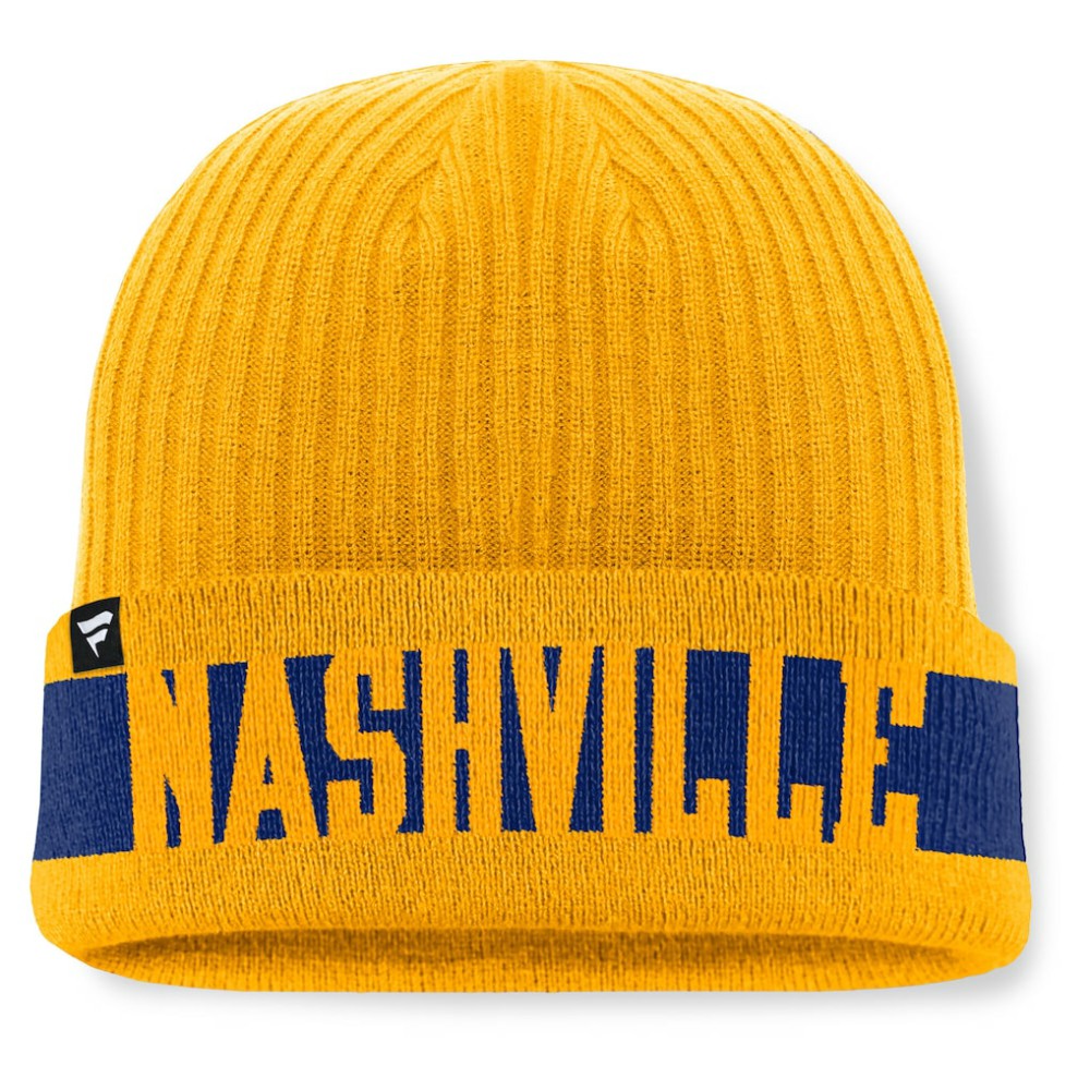 Nashville Predators - Fanatics Blueliner Cuffed Knit Hat Gold