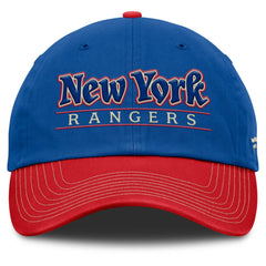 New York Rangers Fanatics Heritage Home Ice Two-Tone Adjustable Hat Blue/Red
