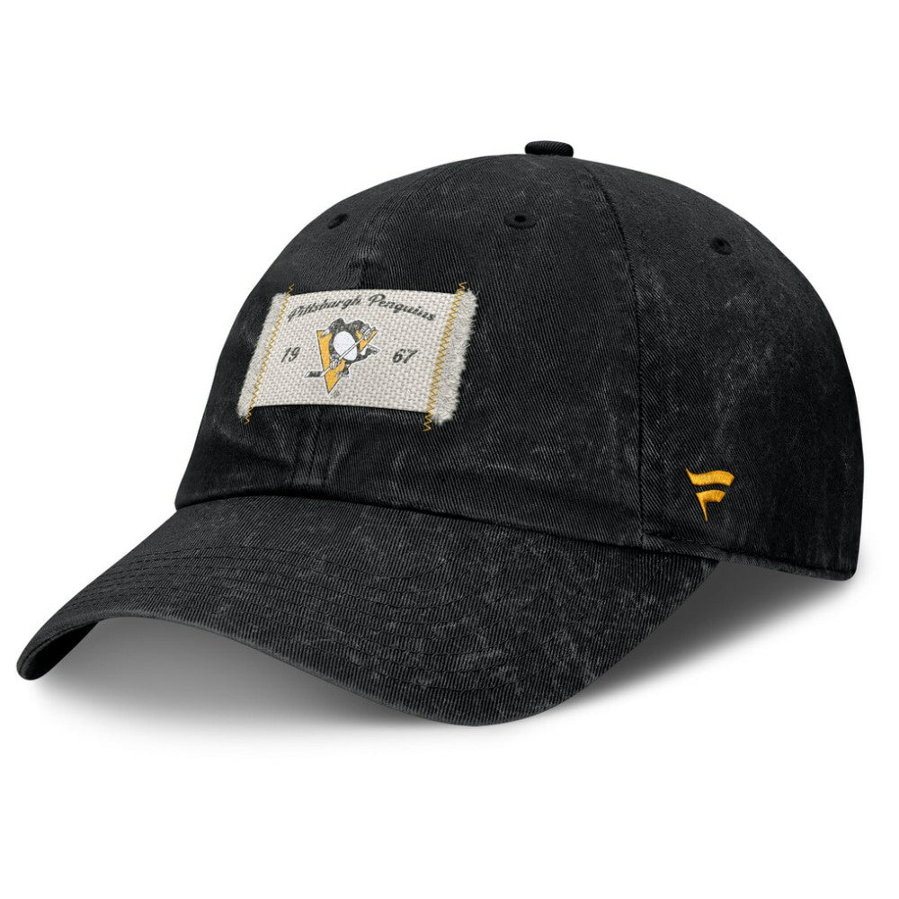 Pittsburgh Penguins Fanatics Women's Heritage Away Game Adjustable Hat Black