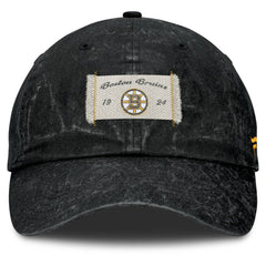 Boston Bruins Fanatics Women's Heritage Away Game Adjustable Hat Black