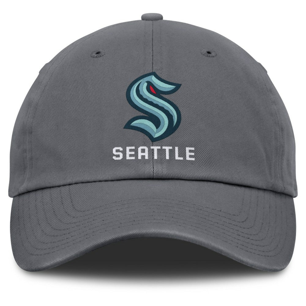 Seattle Kraken Fanatics Washed Adjustable Hat Charcoal