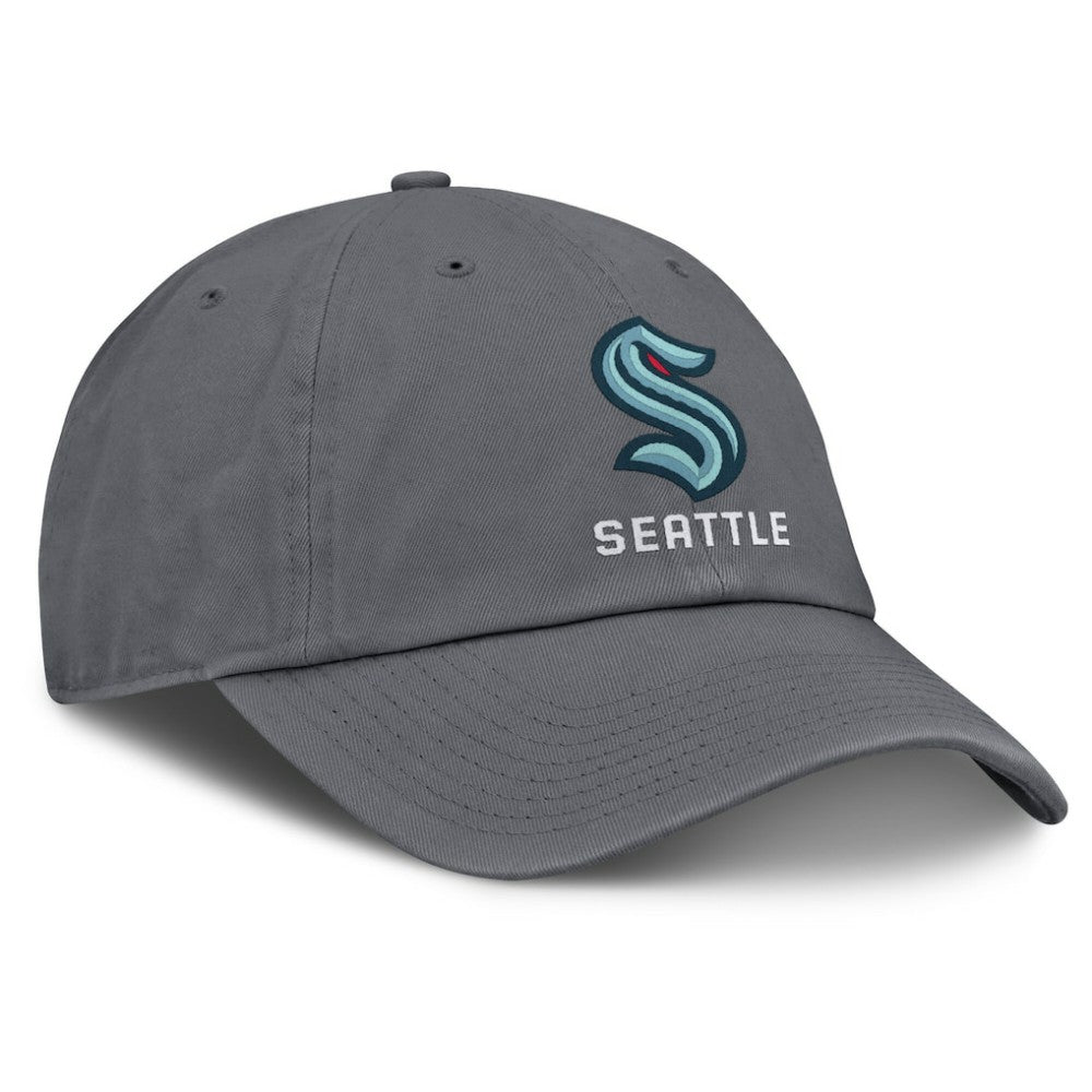 Seattle Kraken Fanatics Washed Adjustable Hat Charcoal