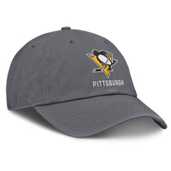 Pittsburgh Penguins Fanatics Washed Adjustable Hat Charcoal