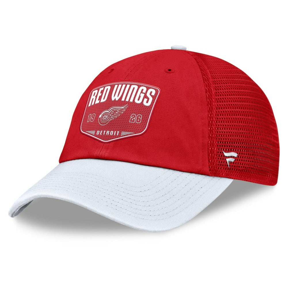 Detroit Red Wings - Fanatics Fundamental One-Time Trucker Adjustable Hat Red