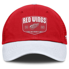 Detroit Red Wings - Fanatics Fundamental One-Time Trucker Adjustable Hat Red