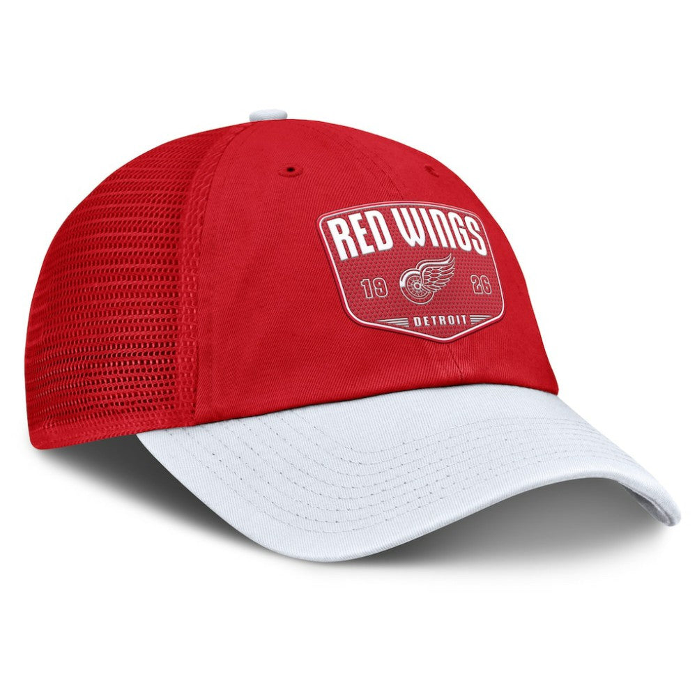 Detroit Red Wings - Fanatics Fundamental One-Time Trucker Adjustable Hat Red