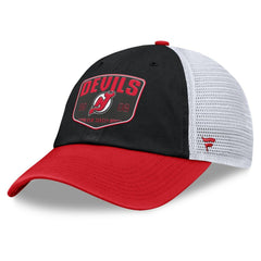 New Jersey Devils - Fanatics Fundamental One-Time Trucker Adjustable Hat Black