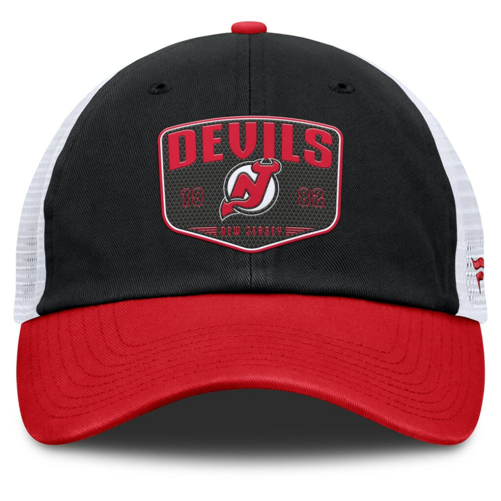New Jersey Devils - Fanatics Fundamental One-Time Trucker Adjustable Hat Black