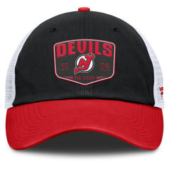 New Jersey Devils - Fanatics Fundamental One-Time Trucker Adjustable Hat Black