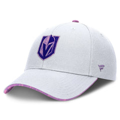 Vegas Golden Knights Fanatics Authentic Pro Hockey Fights Cancer Adjustable Hat White