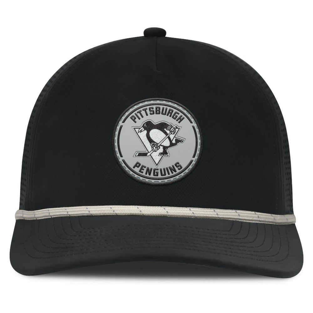 Pittsburgh Penguins Fanatics Front Office Performance A-Frame Adjustable Hat Black