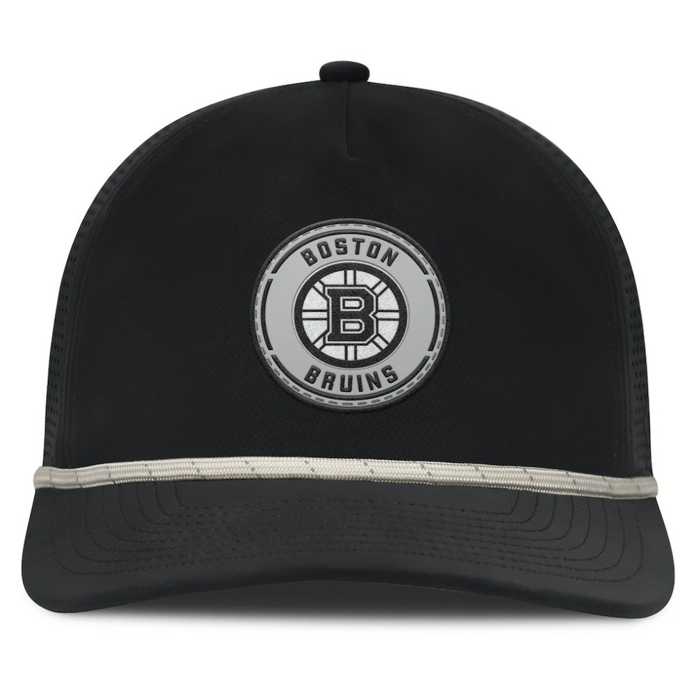 Boston Bruins Fanatics Front Office Performance A-Frame Adjustable Hat Black