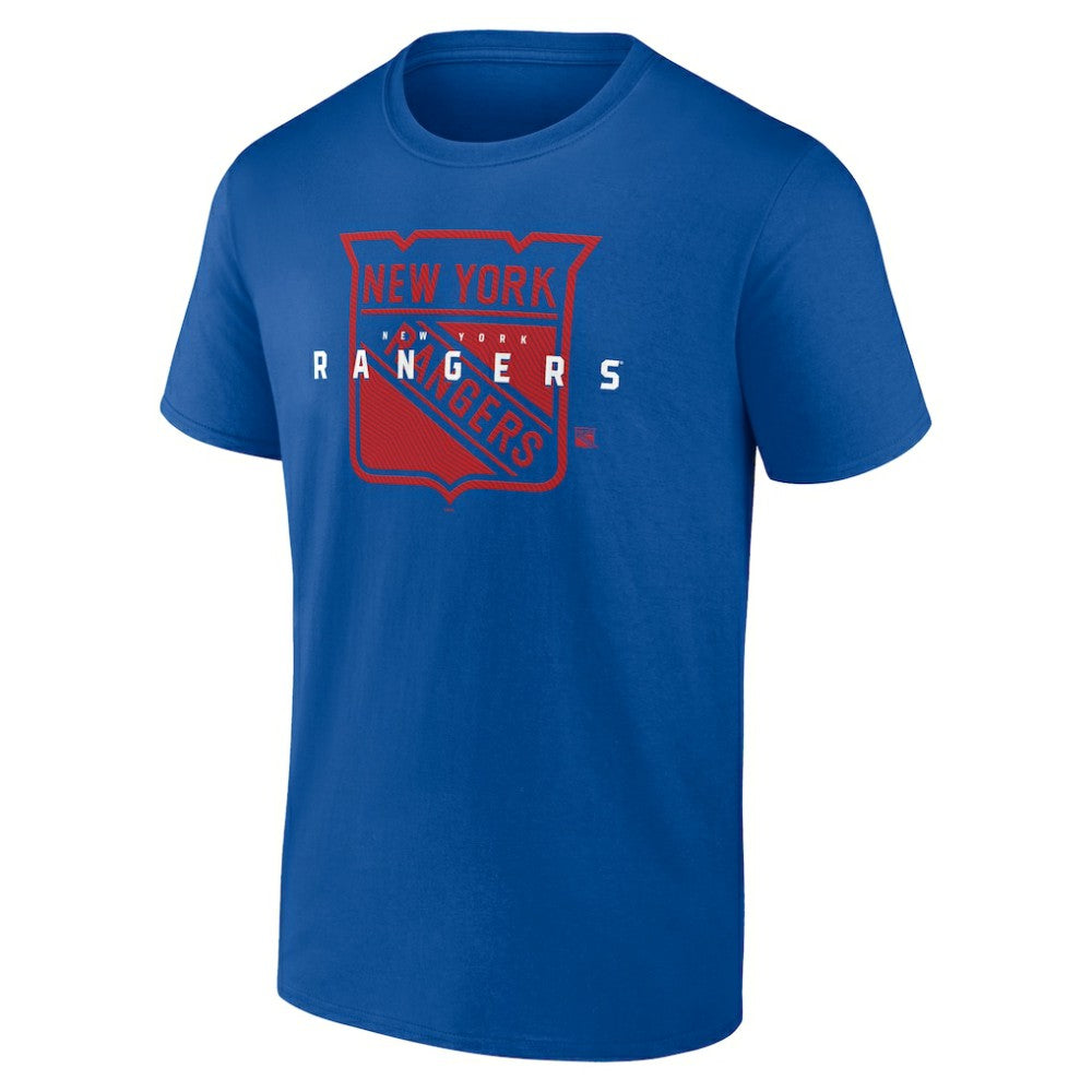 New York Rangers Logo Athletic Coordinate T-Shirt Blue