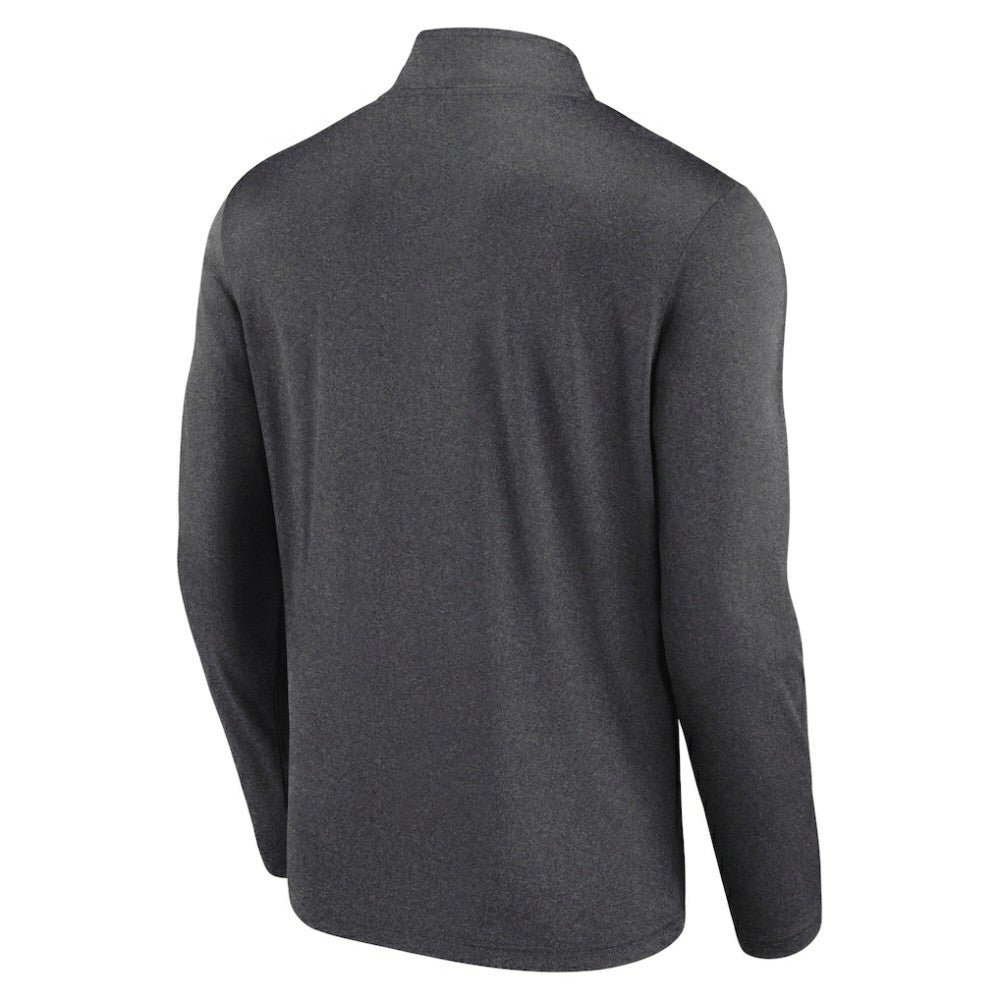 Los Angeles Kings - Logo Athletic Head-to-Head Raglan Quarter-Zip Top Heather Charcoal