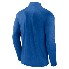 New York Rangers Logo Athletic Head-to-Head Raglan Quarter-Zip Top Blue