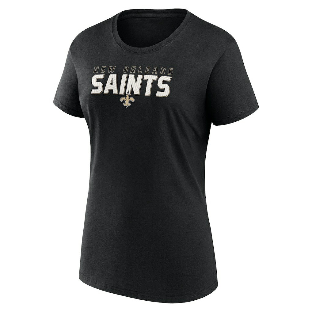 New Orleans Saints Logo Athletic Women's Lean T-Shirt Black - NFL