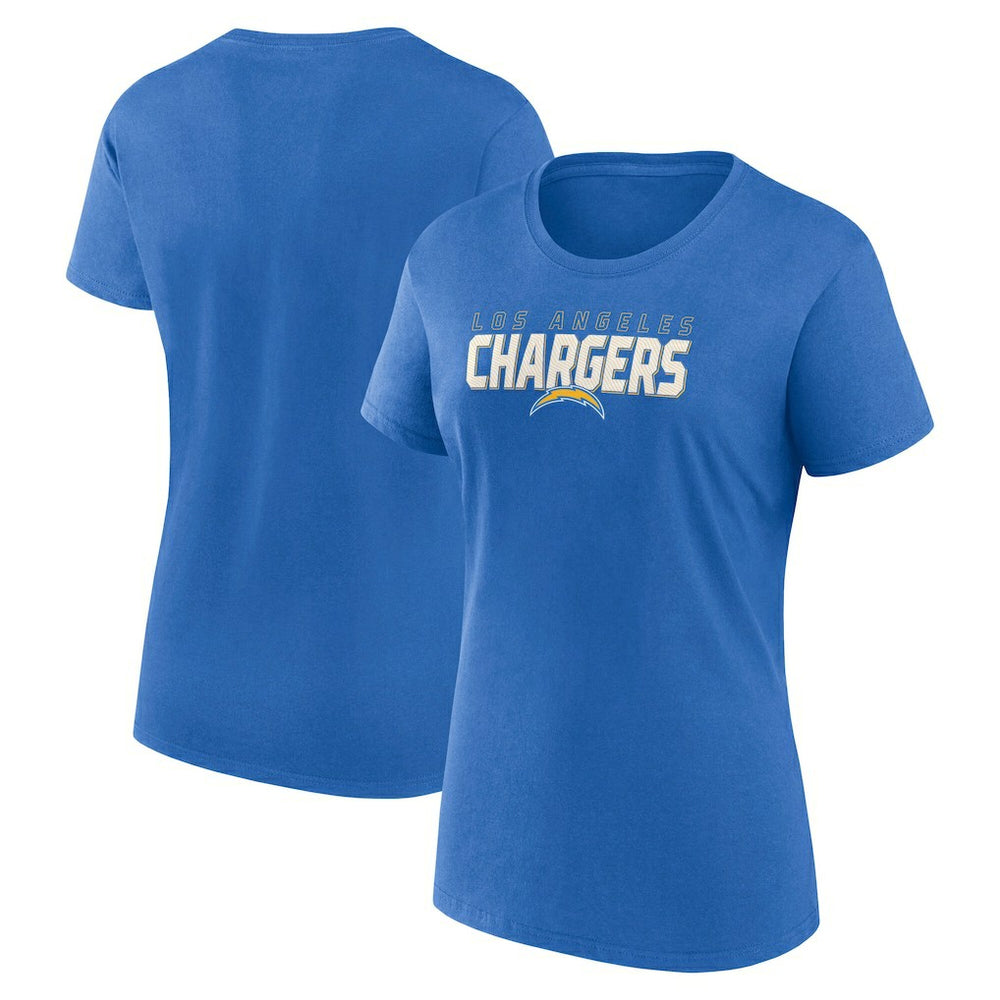 Los Angeles Chargers Logo Athletic Women's Lean T-Shirt Powder Blue - NFL
