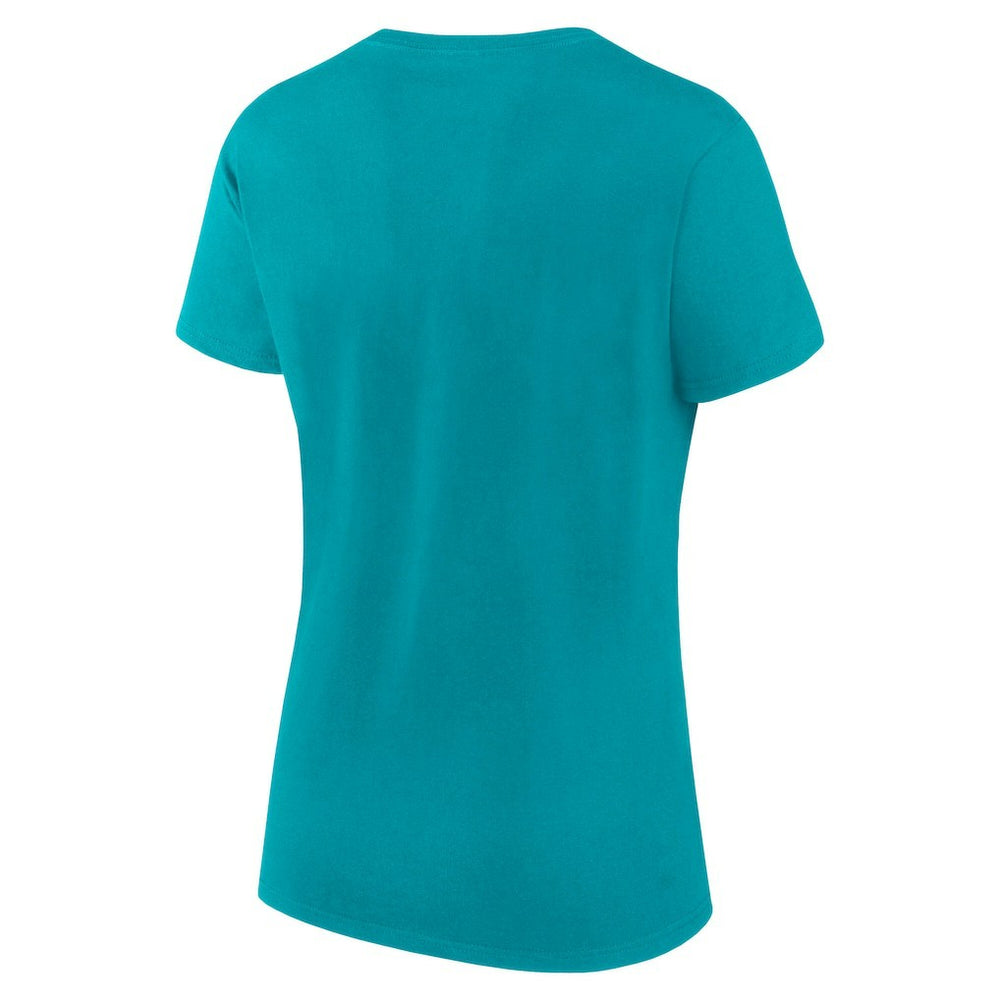 Miami Dolphins Logo Athletic Women's Lean T-Shirt Aqua - NFL