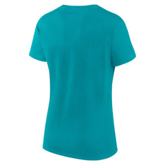 Miami Dolphins Logo Athletic Women's Lean T-Shirt Aqua - NFL