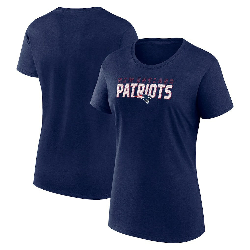 New England Patriots Logo Athletic Women's Lean T-Shirt Navy - NFL