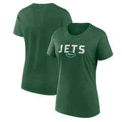 New York Jets Logo Athletic Women's Lean T-Shirt Green - NFL