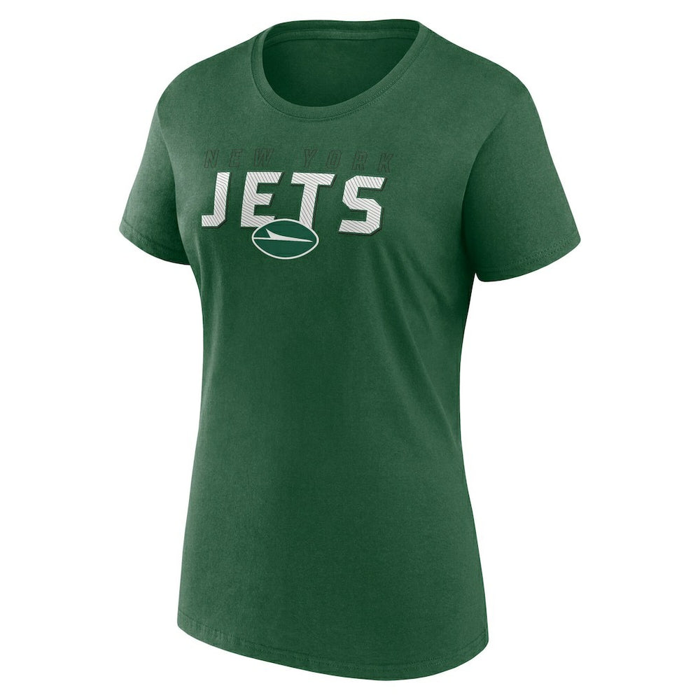 New York Jets Logo Athletic Women's Lean T-Shirt Green - NFL