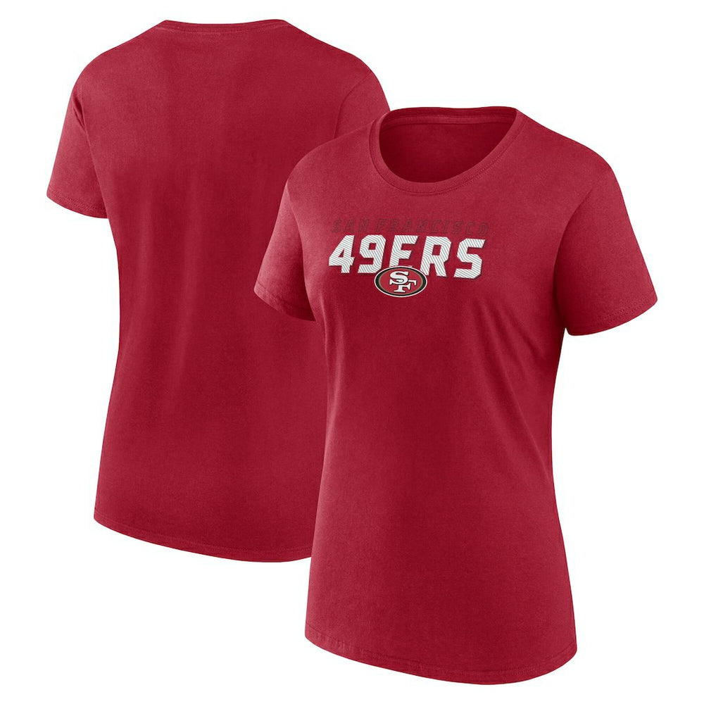 San Francisco 49ers Logo Athletic Women's Lean T-Shirt Scarlet - NFL