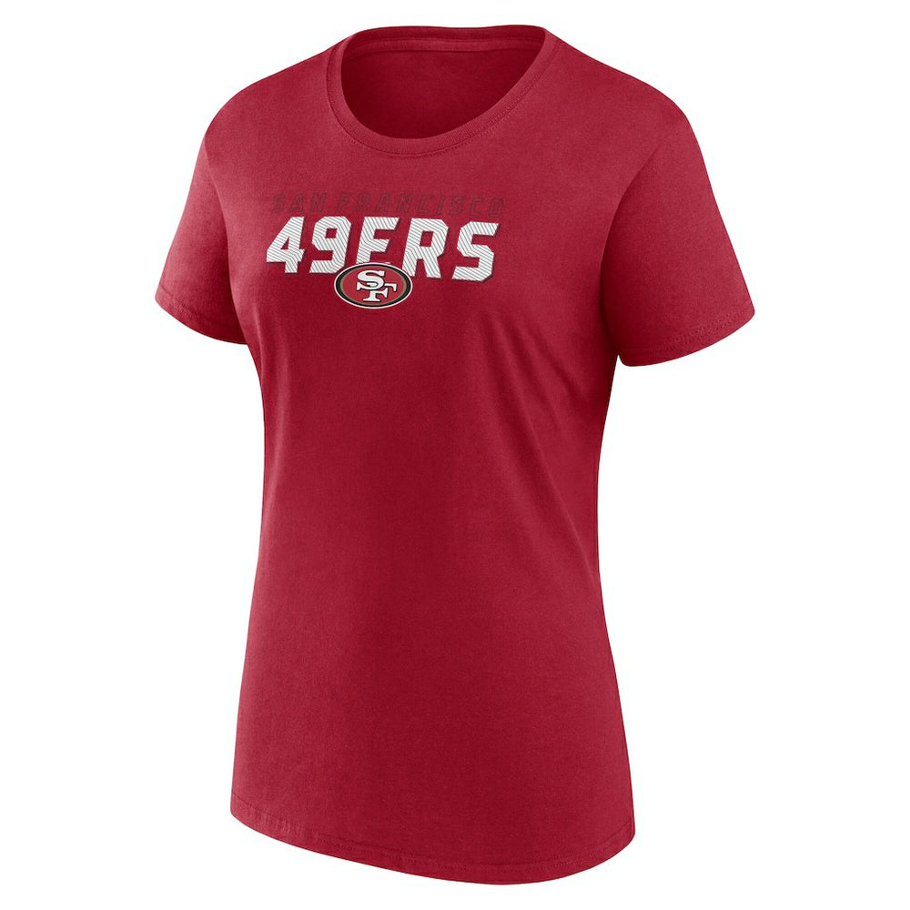 San Francisco 49ers Logo Athletic Women's Lean T-Shirt Scarlet - NFL