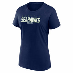 Seattle Seahawks Logo Athletic Women's Lean T-Shirt College Navy - NFL