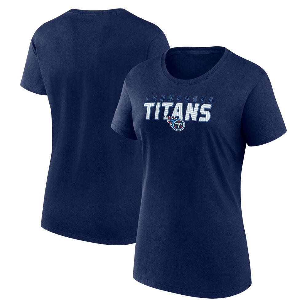 Tennessee Titans Logo Athletic Women's Lean T-Shirt Navy - NFL