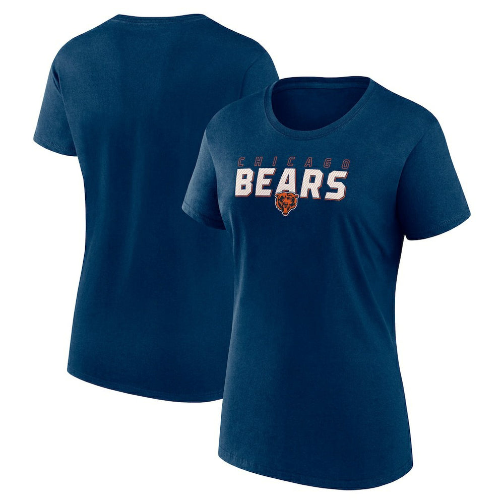 Chicago Bears Logo Athletic Women's Lean T-Shirt Navy - NFL